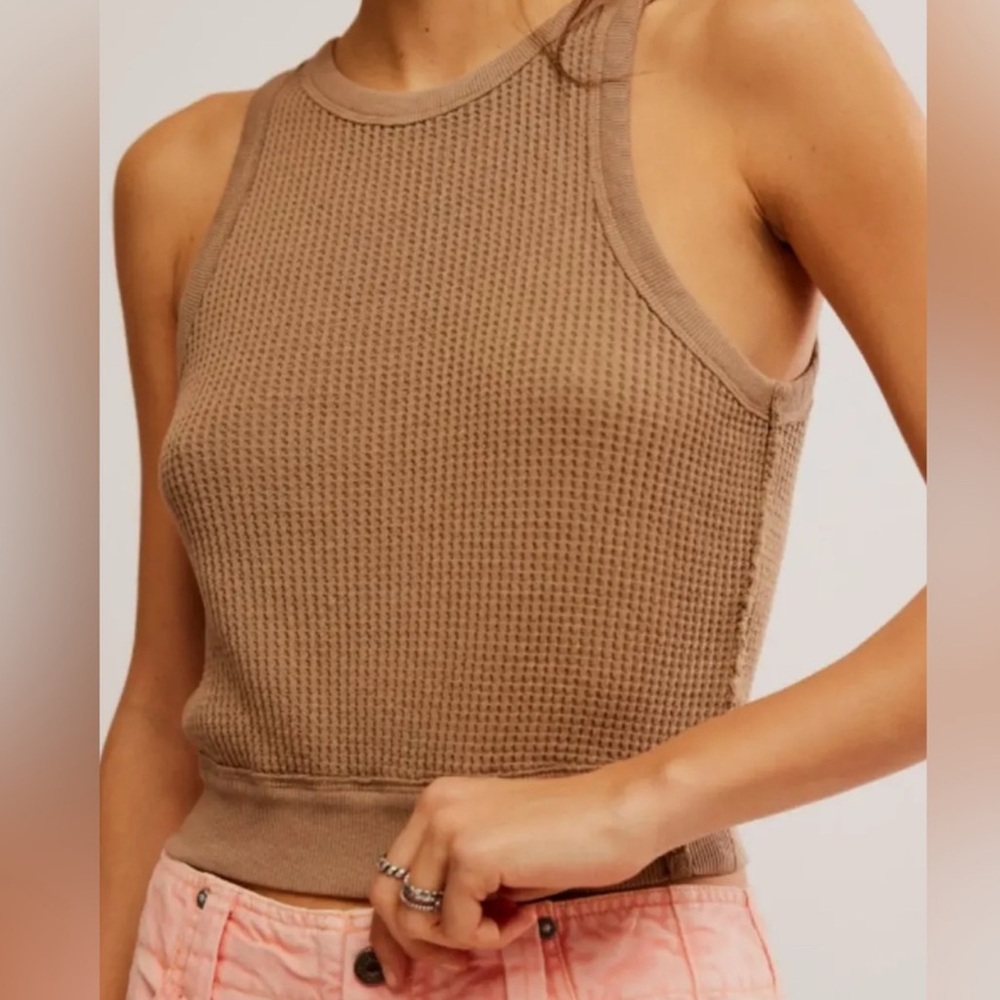 FREE PEOPLE We The Free Vest Tank in Cuban Sand 🏝️ NWOT - Picture 3 of 4